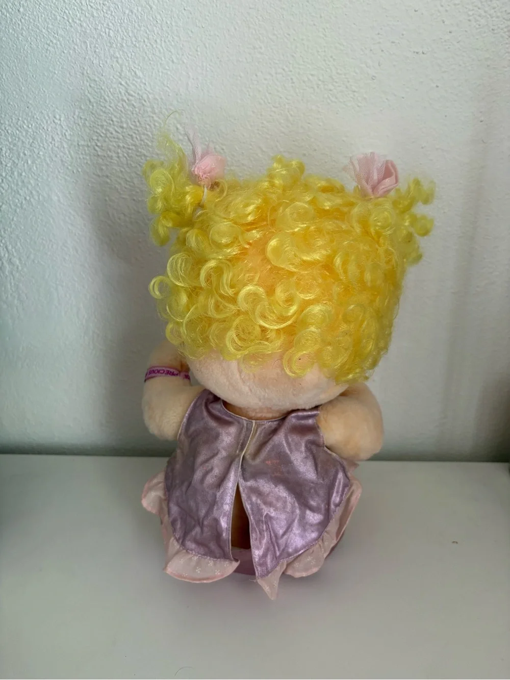 Kenner Hugga Bunch Precious Hugs 18” Blonde Curly Plush Doll 80’s Baby Vintage
